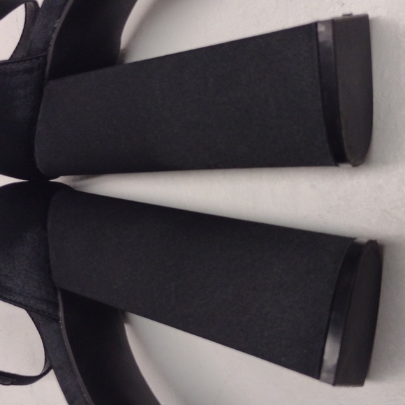 Dream Pairs Black Platform Shoes with High Chunky Heel and Thick Ankle Strap 9.5 - Picture 7 of 11